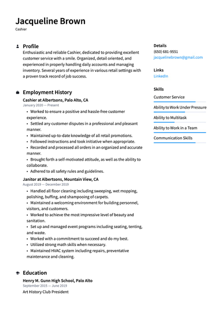 Stockholm theme resume template